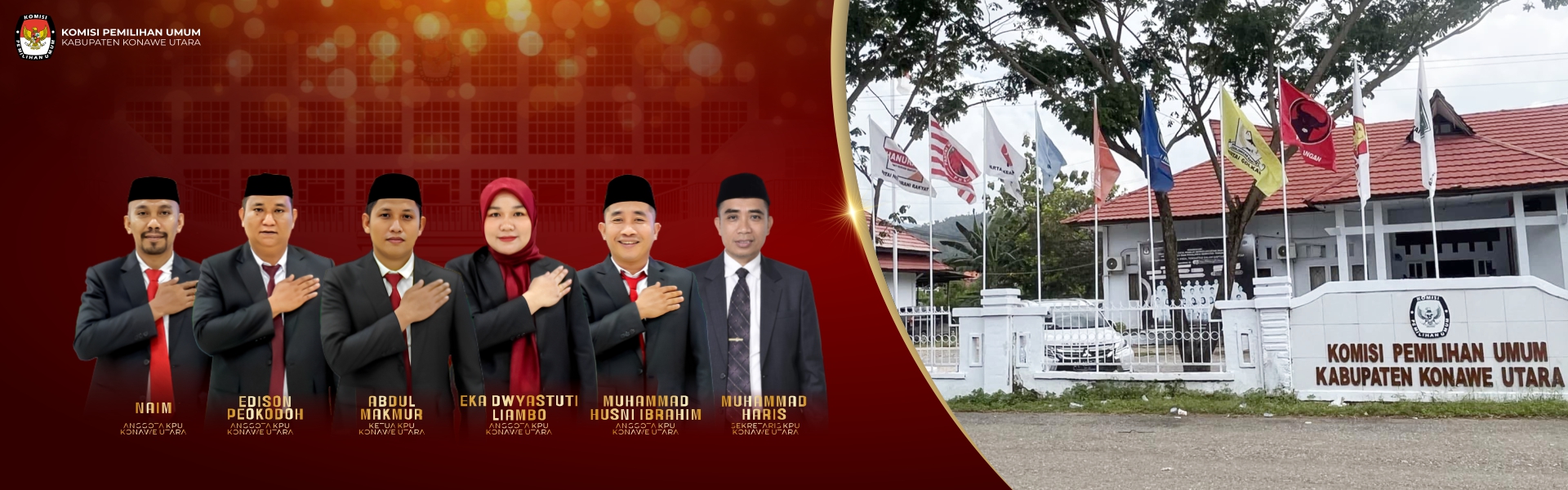 Komisioner dan Sekretaris KPU Kabupaten Konawe Utara